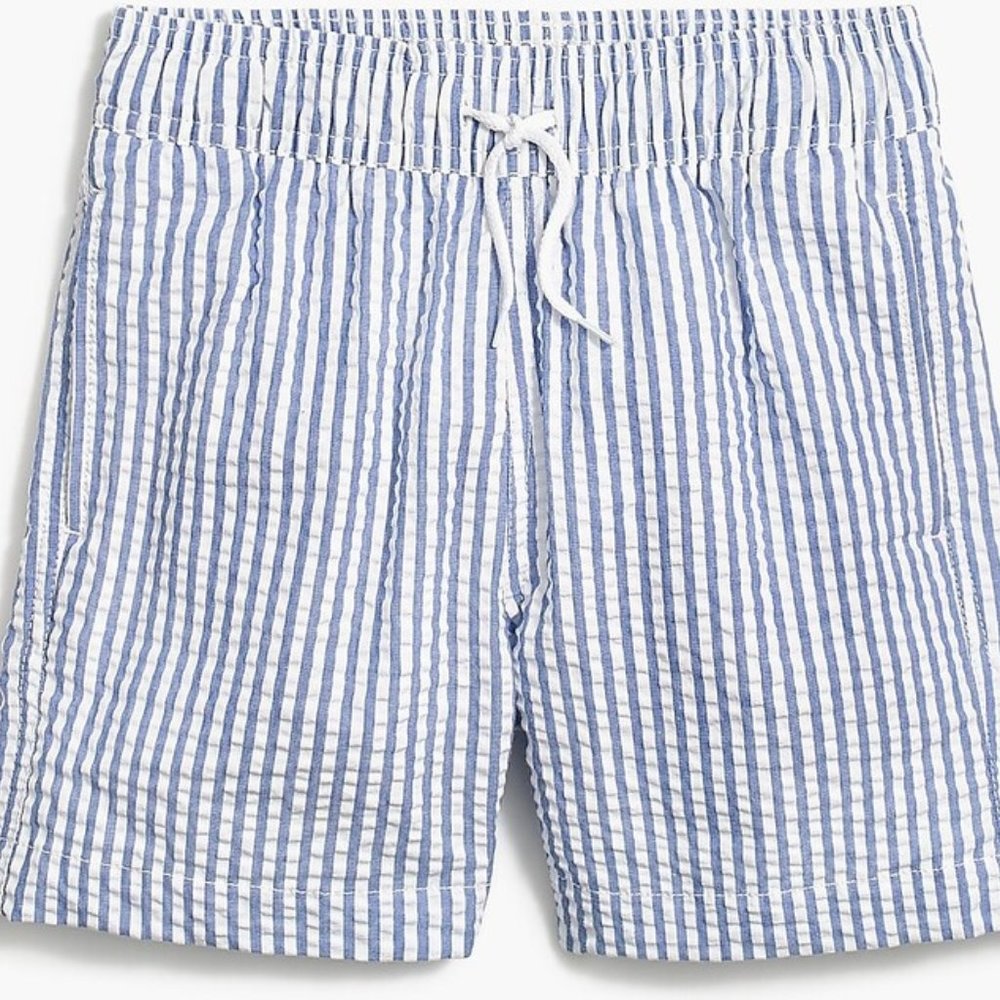 J. Crew Factory Boys Seersucker Swim